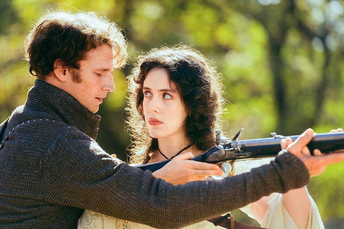 Мартынов (1815-1875) и Эмилия (1815-1891) на утреннем свидании. В фильме упоминается её неудачный роман с кн. Барятинским в 1839г.