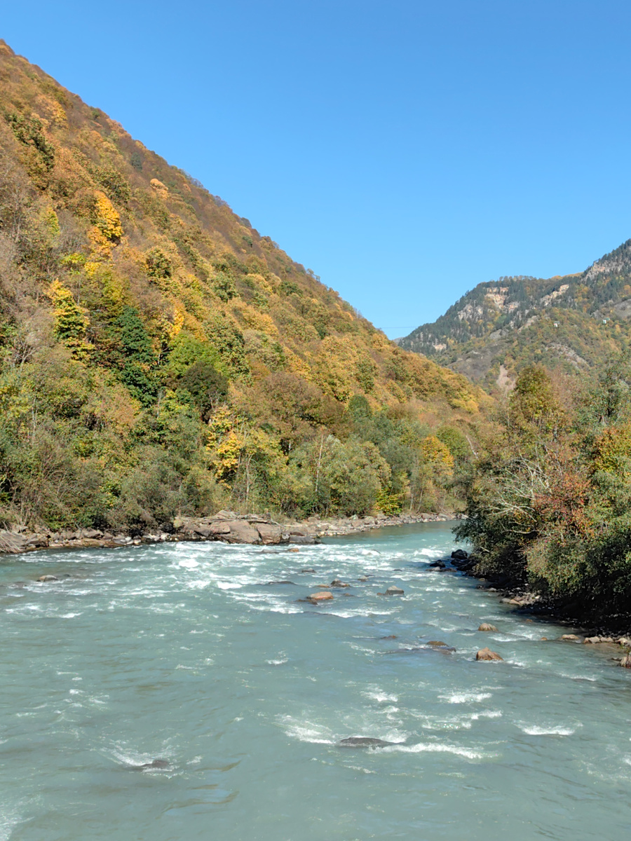 Река Кубань с Красного моста. Фото автора
