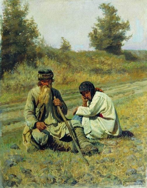 Загорский Николай Петрович (1849-1894). В неурожайный год по миру. 1885.