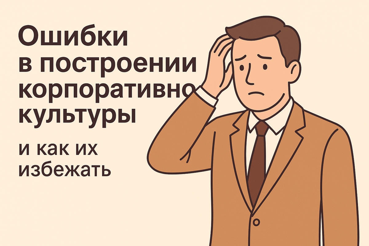 Ошибки в построении корпоративной культуры обходятся дорого: теряется доверие, вовлечённость и энергия команды. В статье — о самых частых просчётах, которые совершают компании, и о том, как их вовремя заметить и исправить.