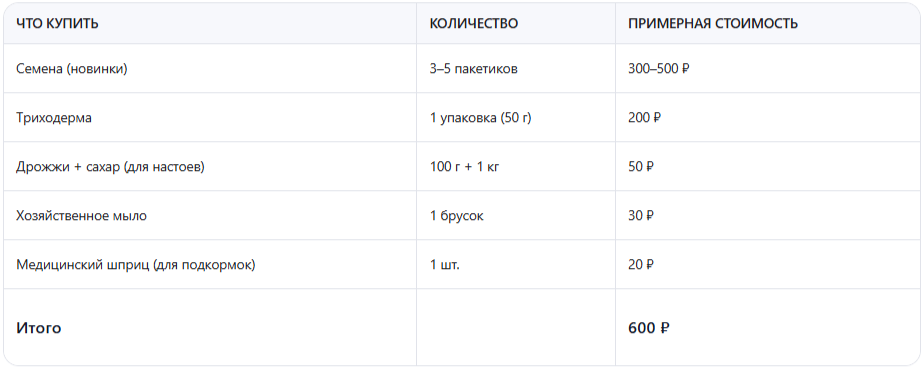 План закупок на 2026 год (минимум)