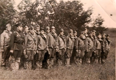        Автор с отделением курсантов  на тренировке.