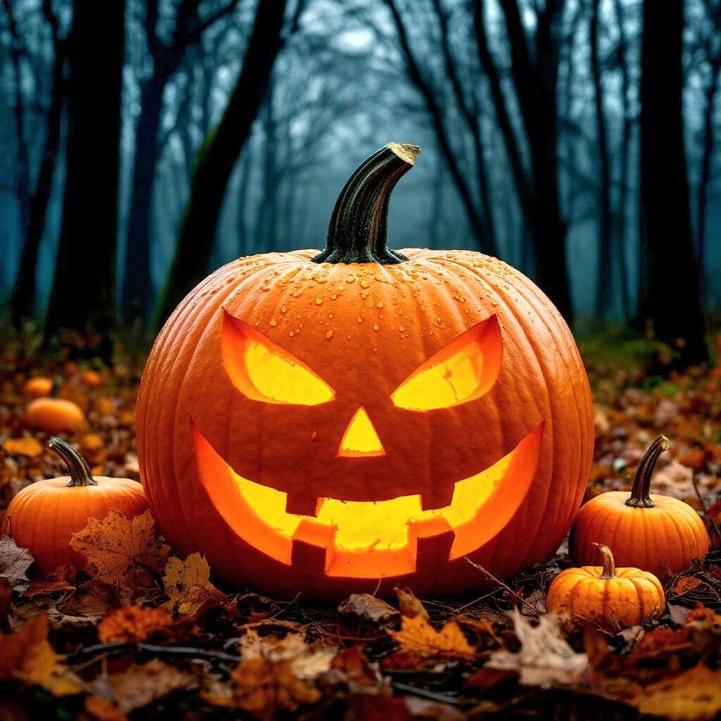 Символами Хэллоуина стали тыквы с вырезанными лицами (светильник Джека), привидения, ведьмы и всякого рода страшилки