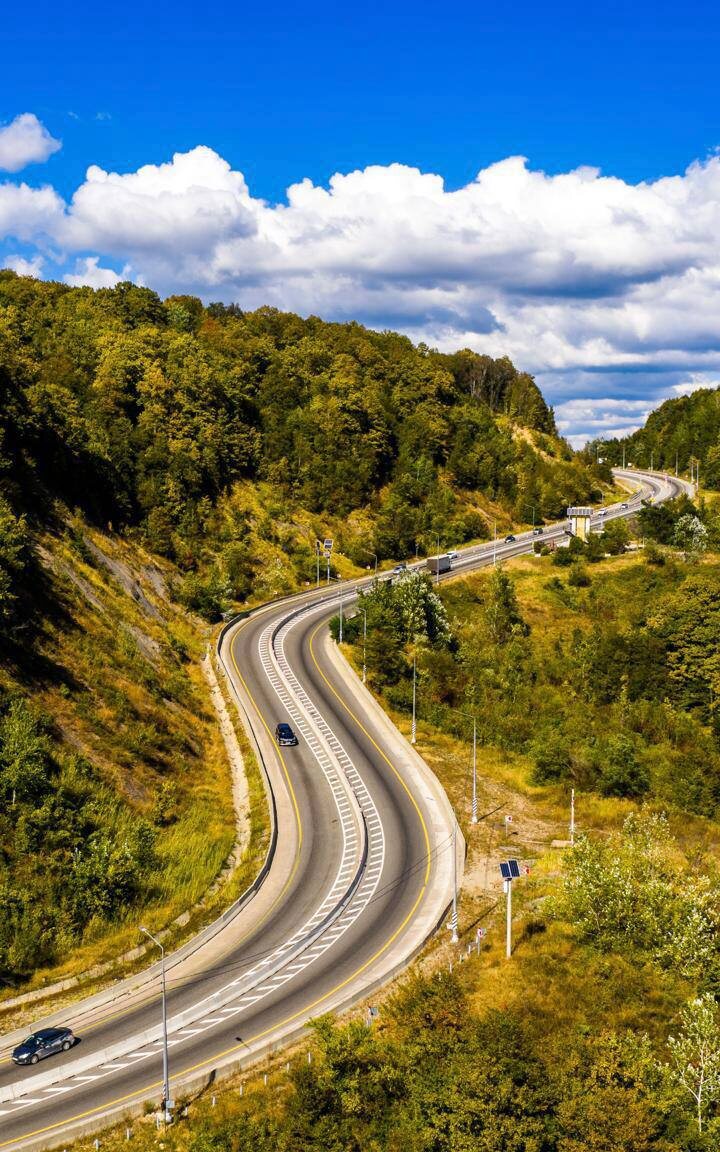 Дорога по перевалу от Горячего ключа к морюшку