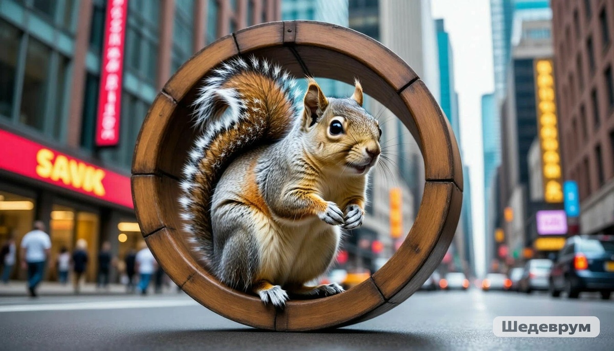 Как белка в колесе