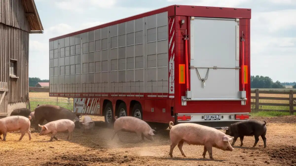 Фото: grunwald.ru / Grunwald
Завод Grunwald в Калининграде начал серийно производить полуприцепы-скотовозы