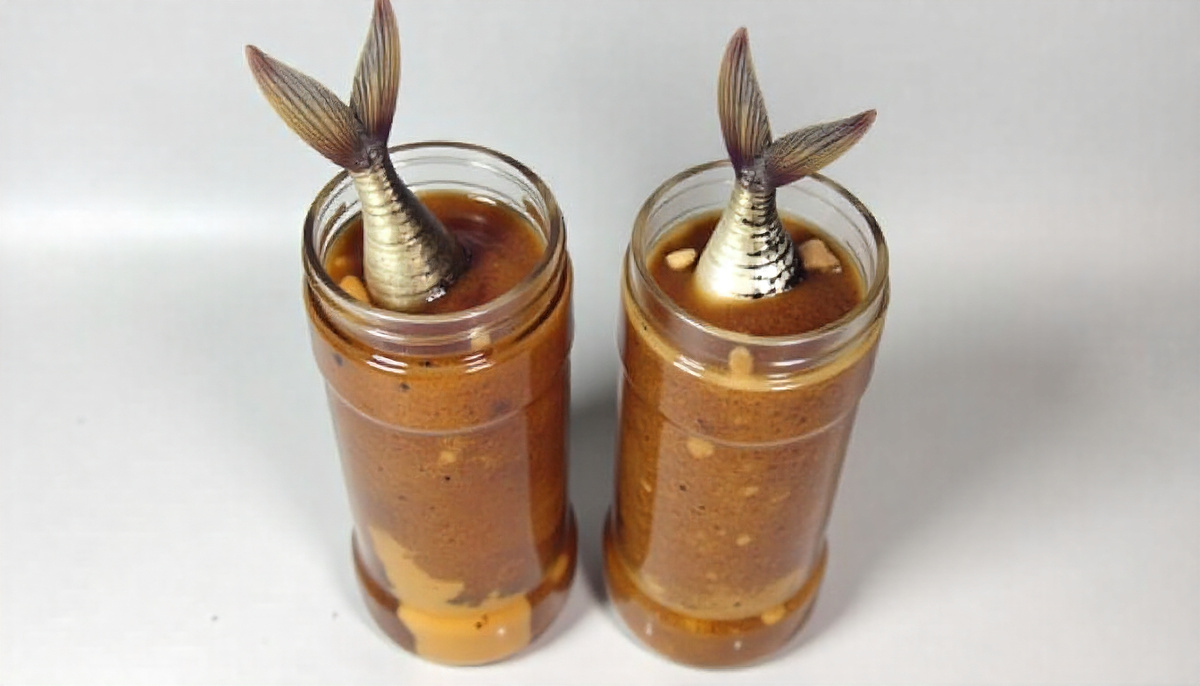    Скумбрия в бутылке, как копченая: просто кладу тушку в бутылку и заливаю маринадом - никакой химии