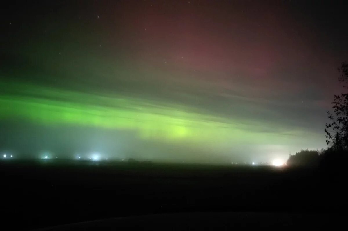    Жители Тверской области снова могли наблюдать северное сияние