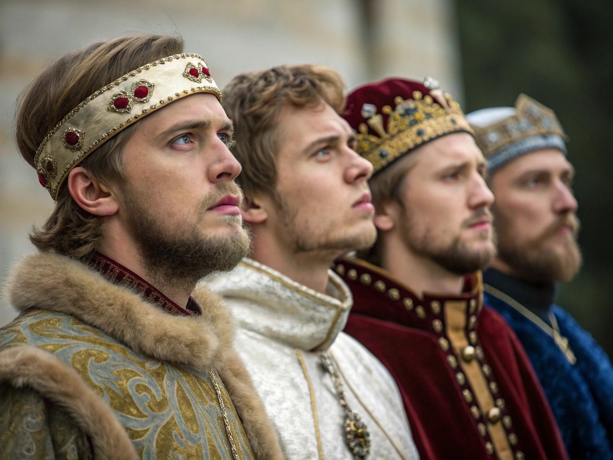 Четыре младших сына Ярослава Мудрого: Святослав, Всеволод, Вячеслав и Игорь