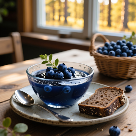 Mustikkakiisseli — Мустикка-киссели — кисель из лесной черники