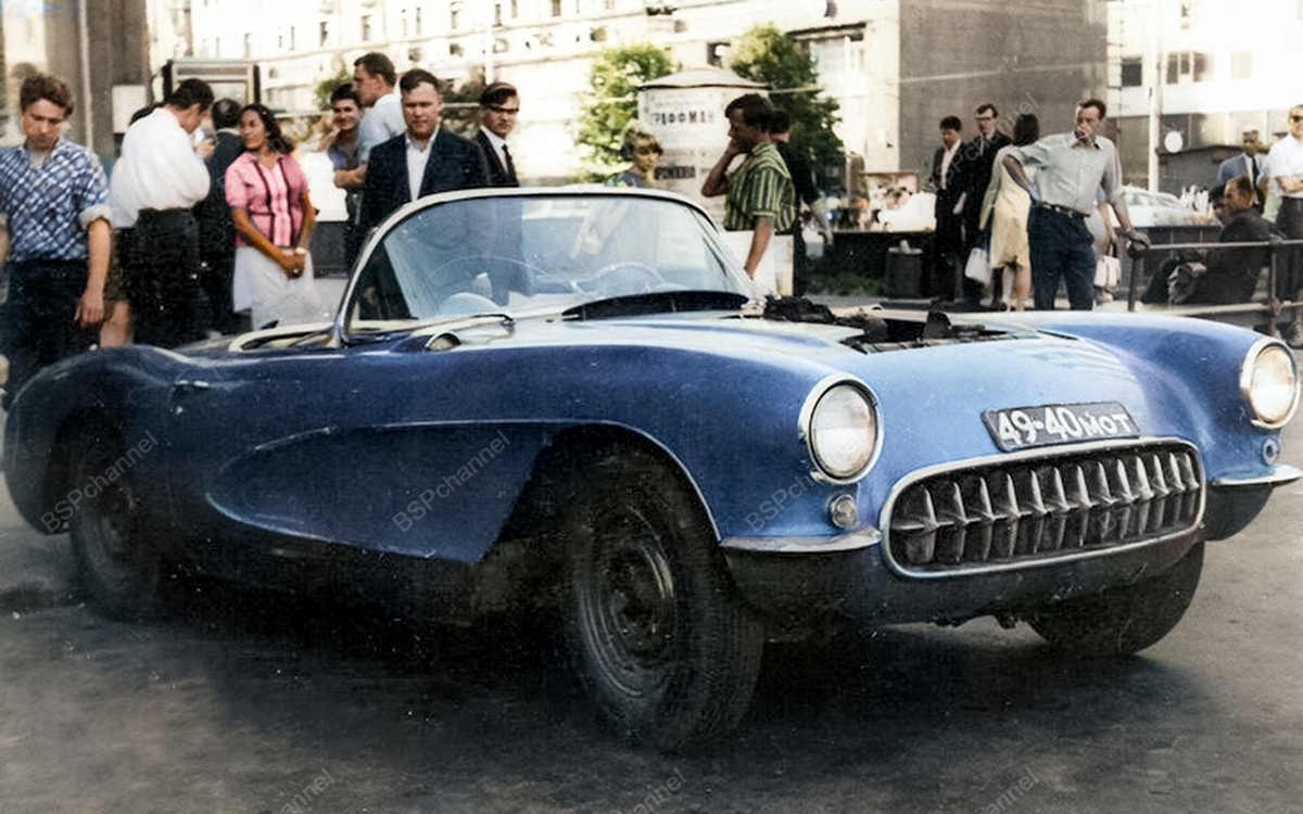 Chevrolet Corvette с двигателем от «Чайки», принадлежащий советскому каскадеру Александру Микулину, 1960-е