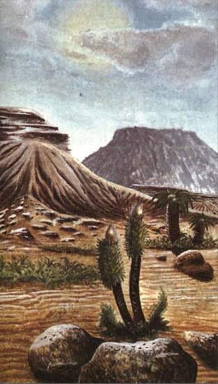 Уже триасовый ландшафт.