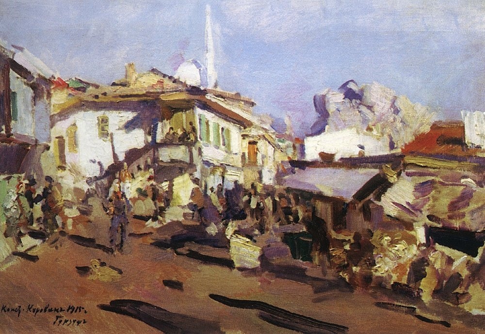 Константин Алексеевич Коровин (1861-1939) «Гурзуф», 1915 год.Холст, масло. Размеры: 47 x 69 см. Инв. Ж-262. Таганрогский художественный музей. Фото картины взято из открытых источников.