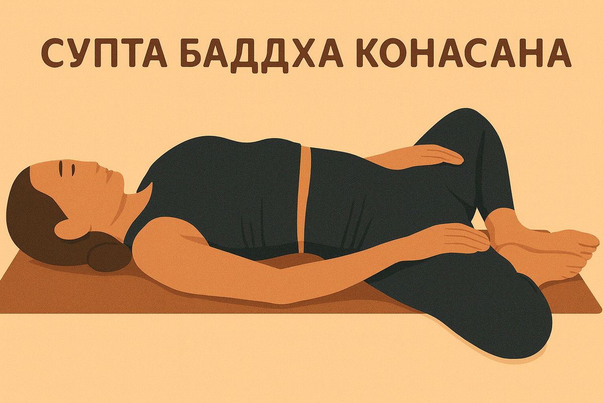 Супта Баддха Конасана