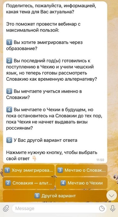 Сегментация подписчика в чат-боте