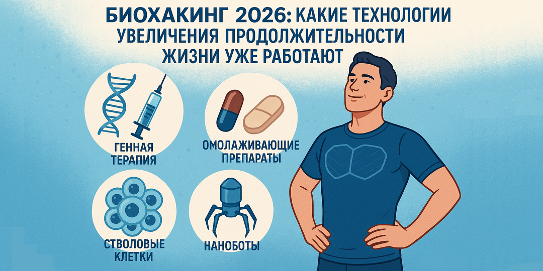 Биохакинг 2026: какие технологии увеличения продолжительности жизни уже работают