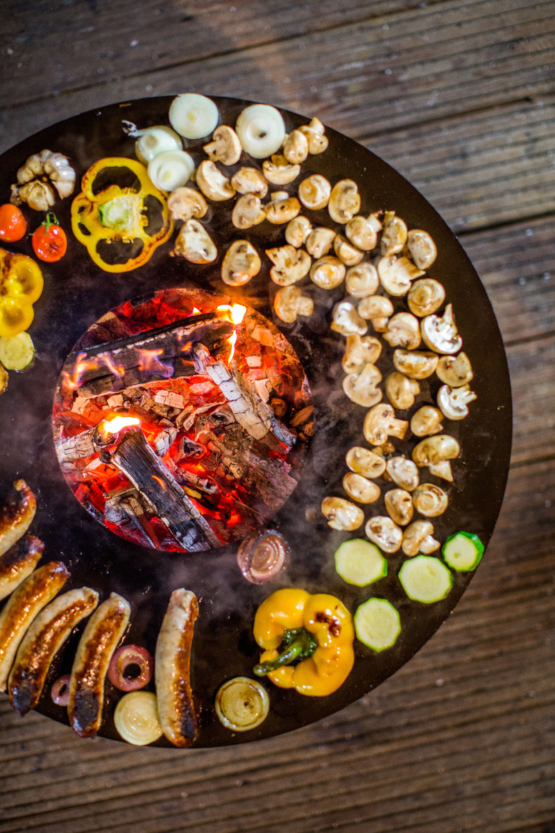 Примеры приготовления овощей на костровой чаше от наших довольных клиентов