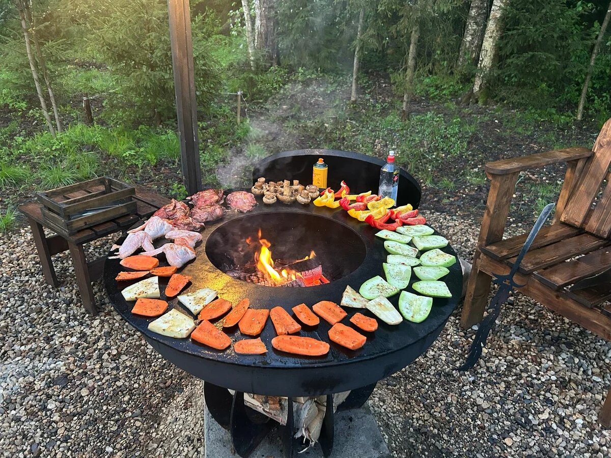 Примеры приготовления овощей на костровой чаше от наших довольных клиентов