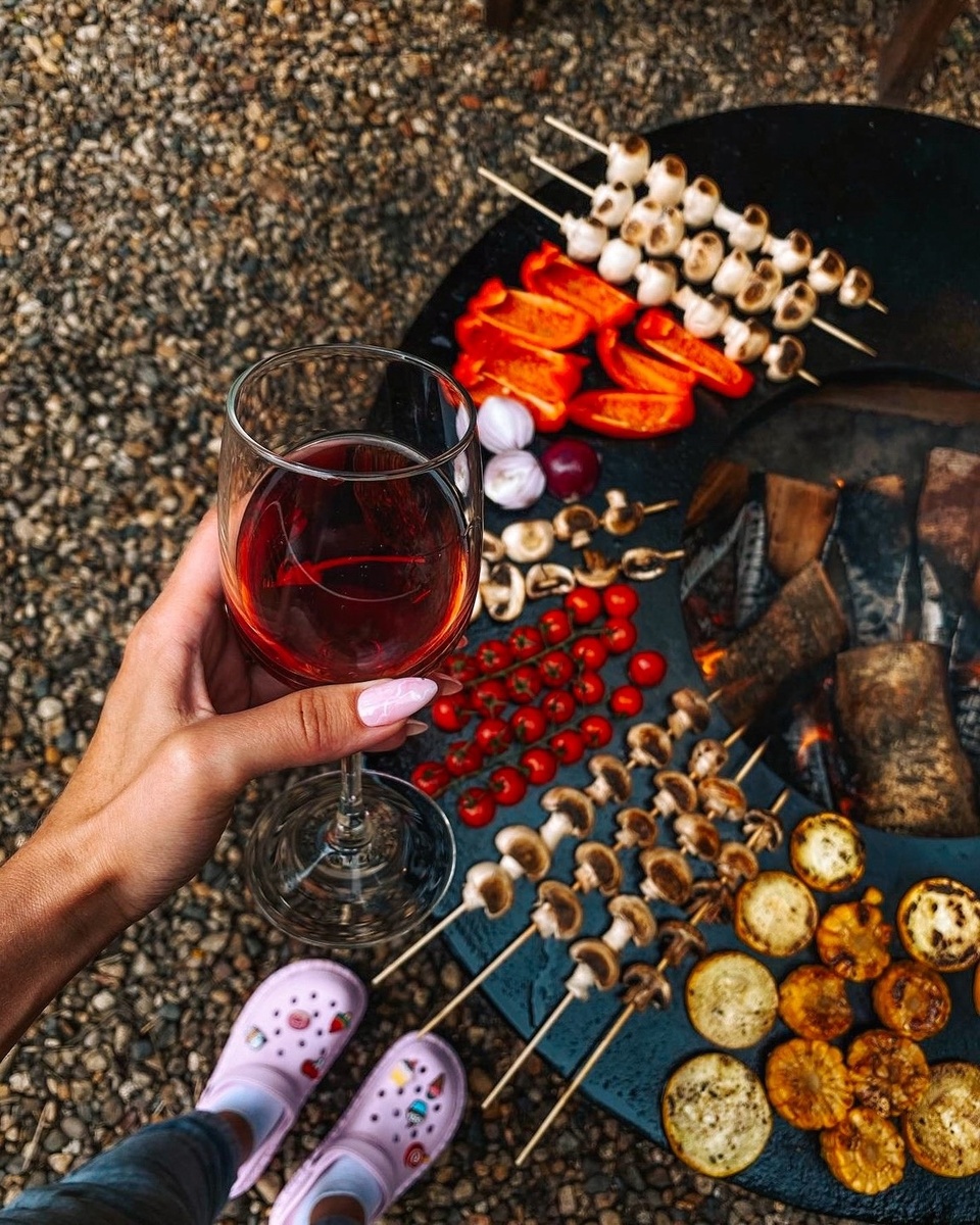 Примеры приготовления овощей на костровой чаше от наших довольных клиентов