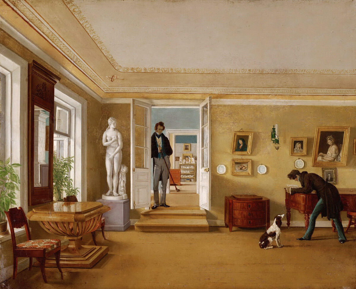 Капитон Алексеевич Зеленцов (1790-1845)
В КОМНАТАХ
1828, холст, масло, 37x45 см
Государственная Третьяковская галерея, Москва