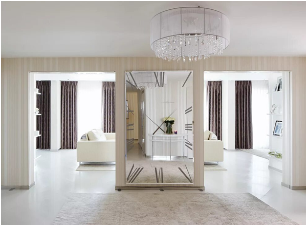 Зеркало-часы для гостиной