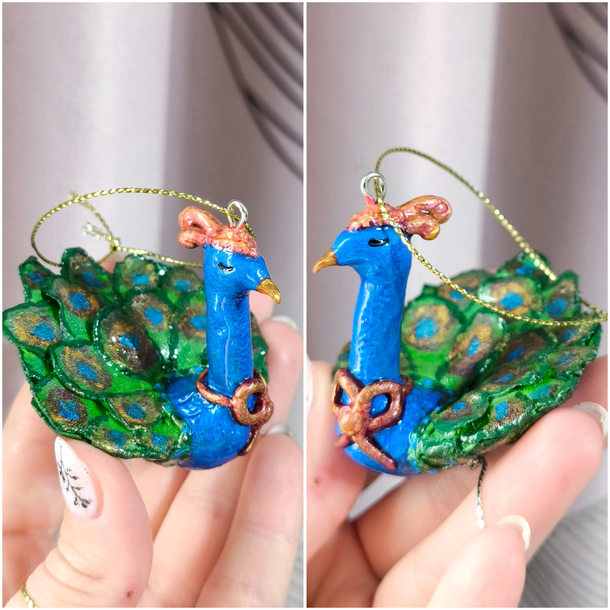 Вот такой павлин получится (дополнительно окрашивание и покрытие лаком)