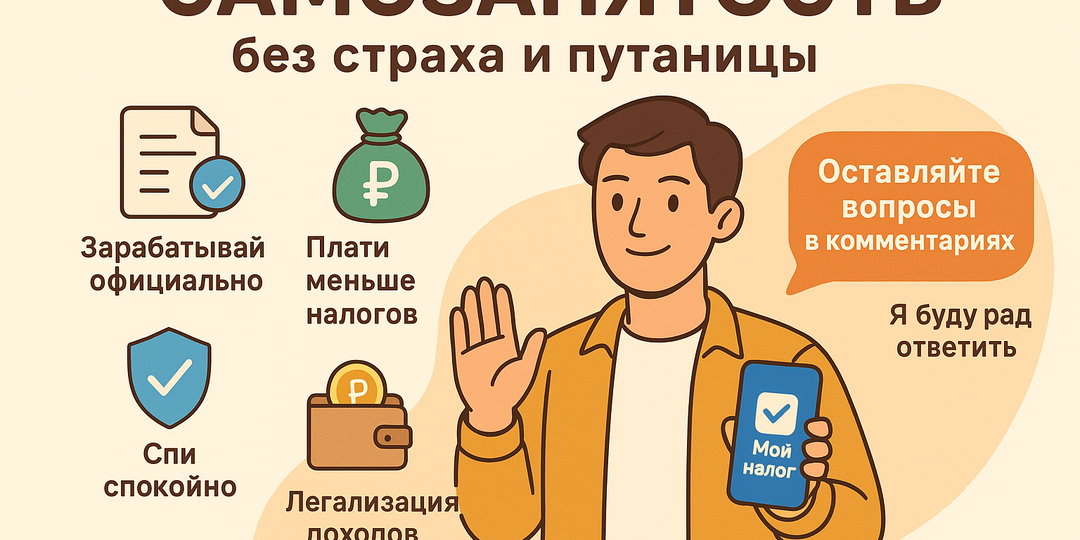 Самозанятость без страха и путаницы: как зарабатывать официально, платить меньше налогов и спать спокойно