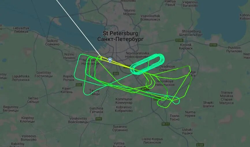    Фото: скрин сервиса FlightRadar24