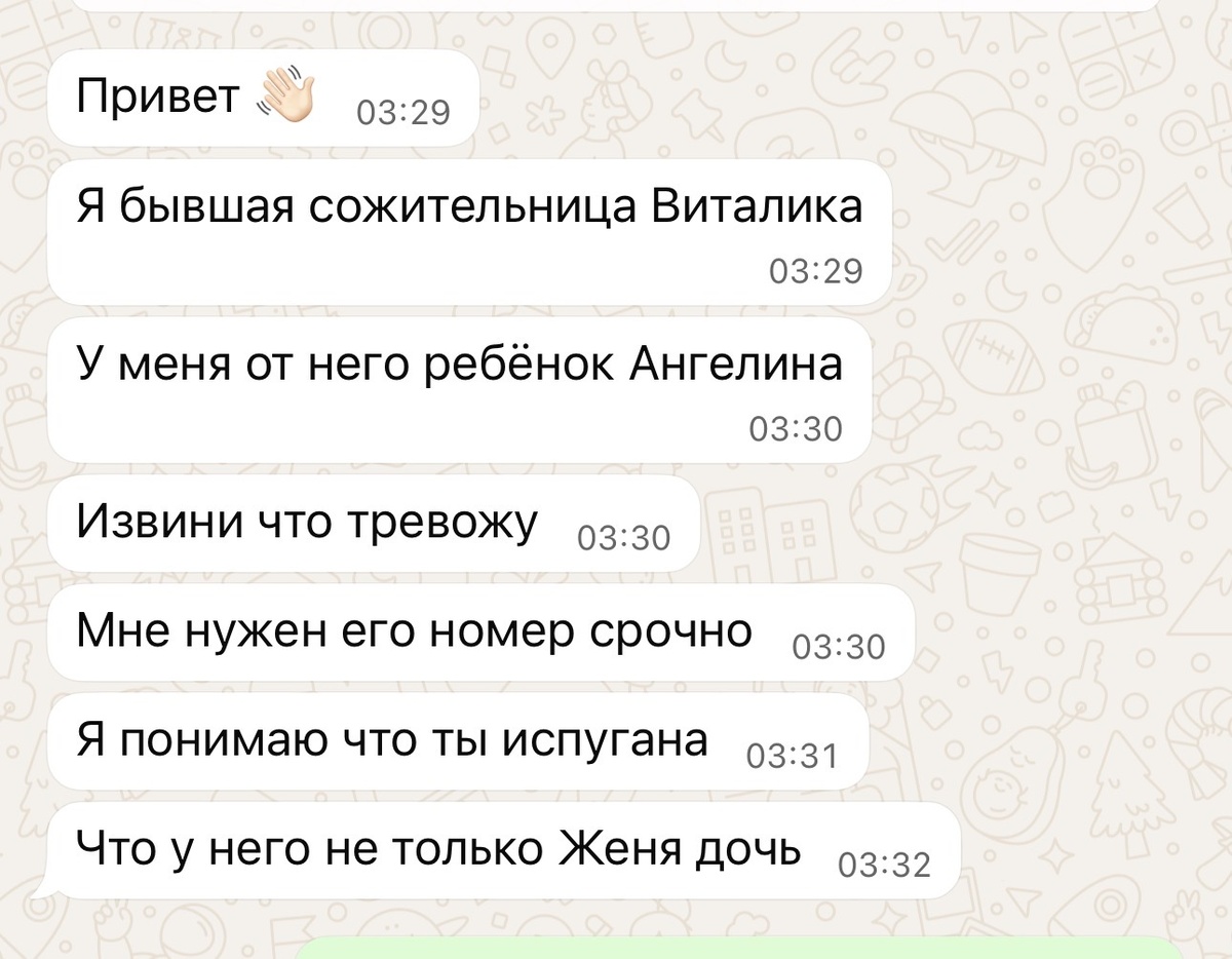 Ночные сообщения бывшей возлюбленной супруга