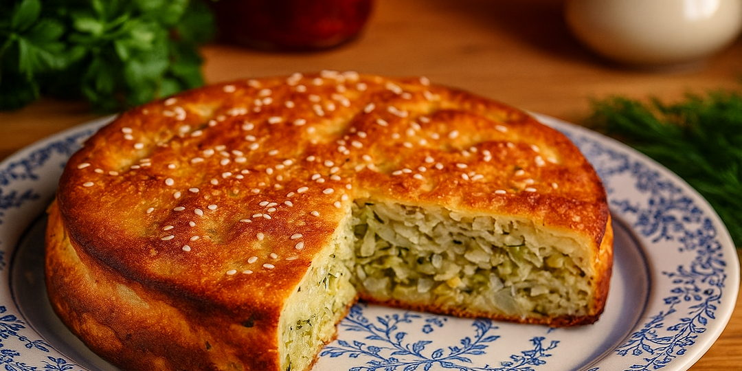 Заливной капустный пирог