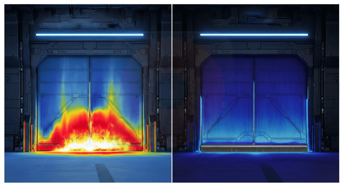 Коллаж применения - ворота до и после