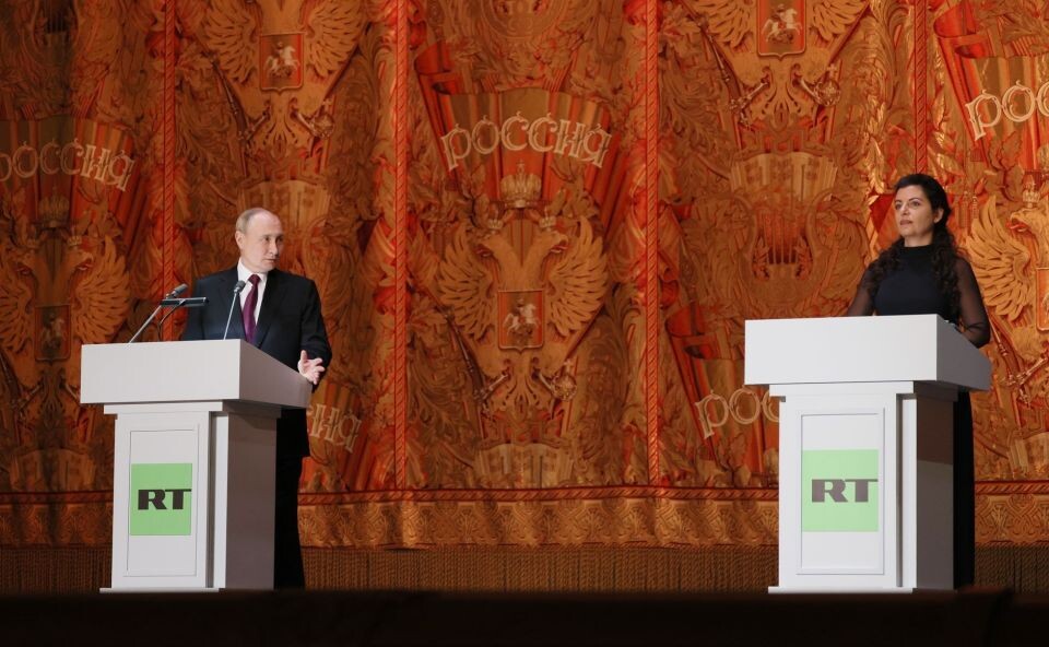    Владимир Путин и Маргарита Симоньян. Источник: Kremlin.ru