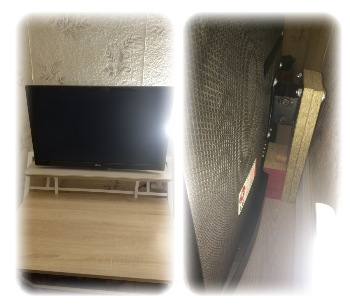 Кусок ламината случайно подобрался в цвет стола, а сзади 🙈