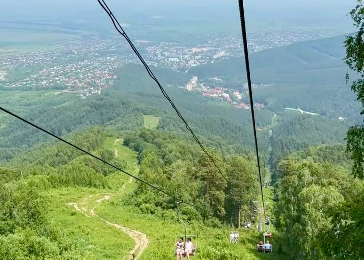 Вид с канатной дороги на Белокуриху