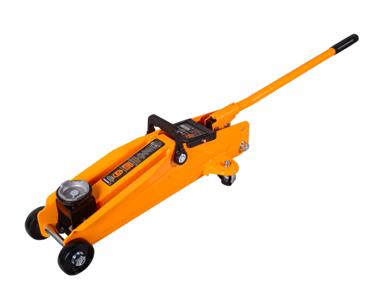 Домкрат гидравлический подкатной ДМК-2К Вихрь: подкатной, подхват - 135 мм, подъем - 385 мм, 2 тонны, кейс