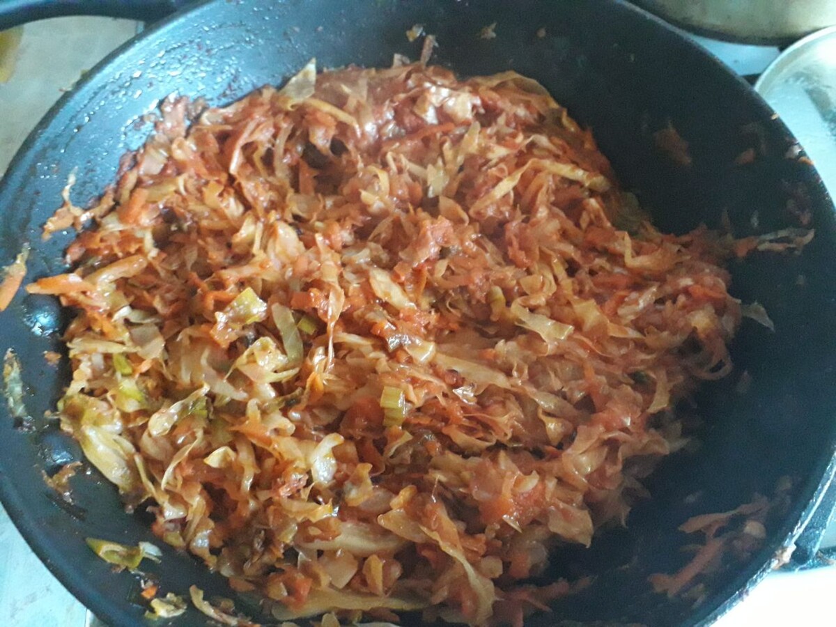 рецепт тушеной капусты на сковороде