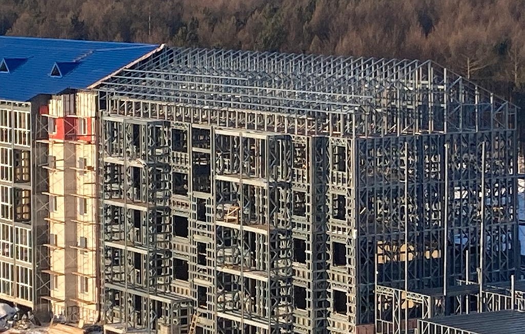 Строительство 5-этажного жилого дома на стальном каркасе ЛСТК в Приполярье