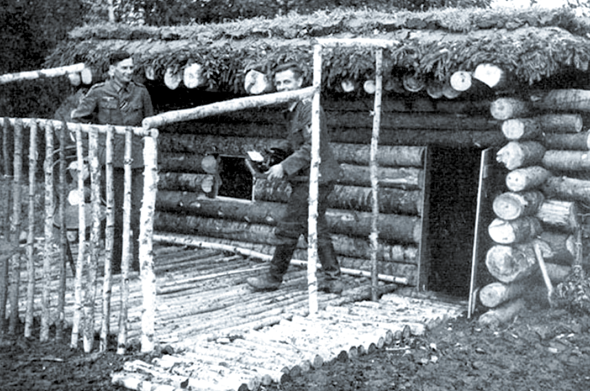 Немецкий штаб на болотах.