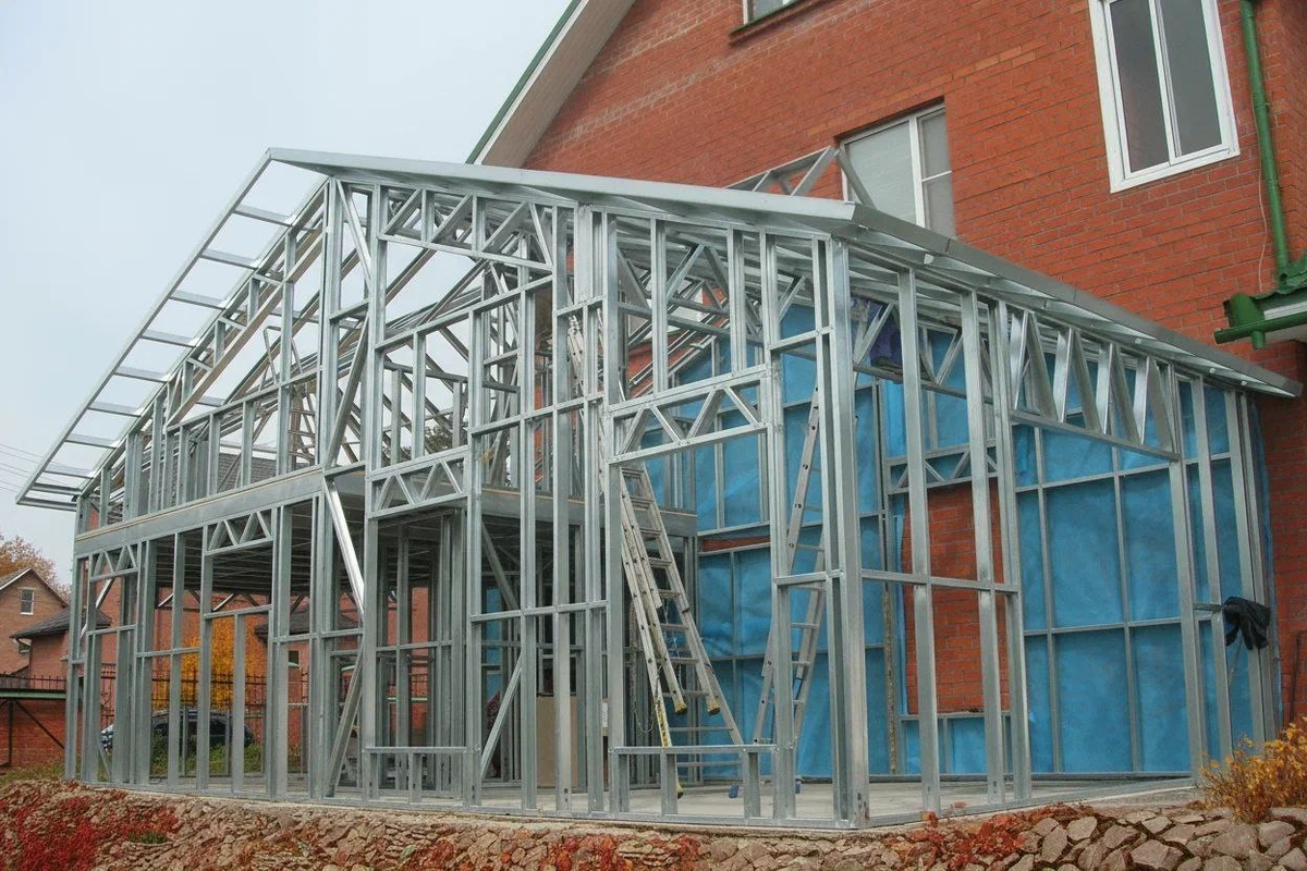 Пристройка из ЛСТК