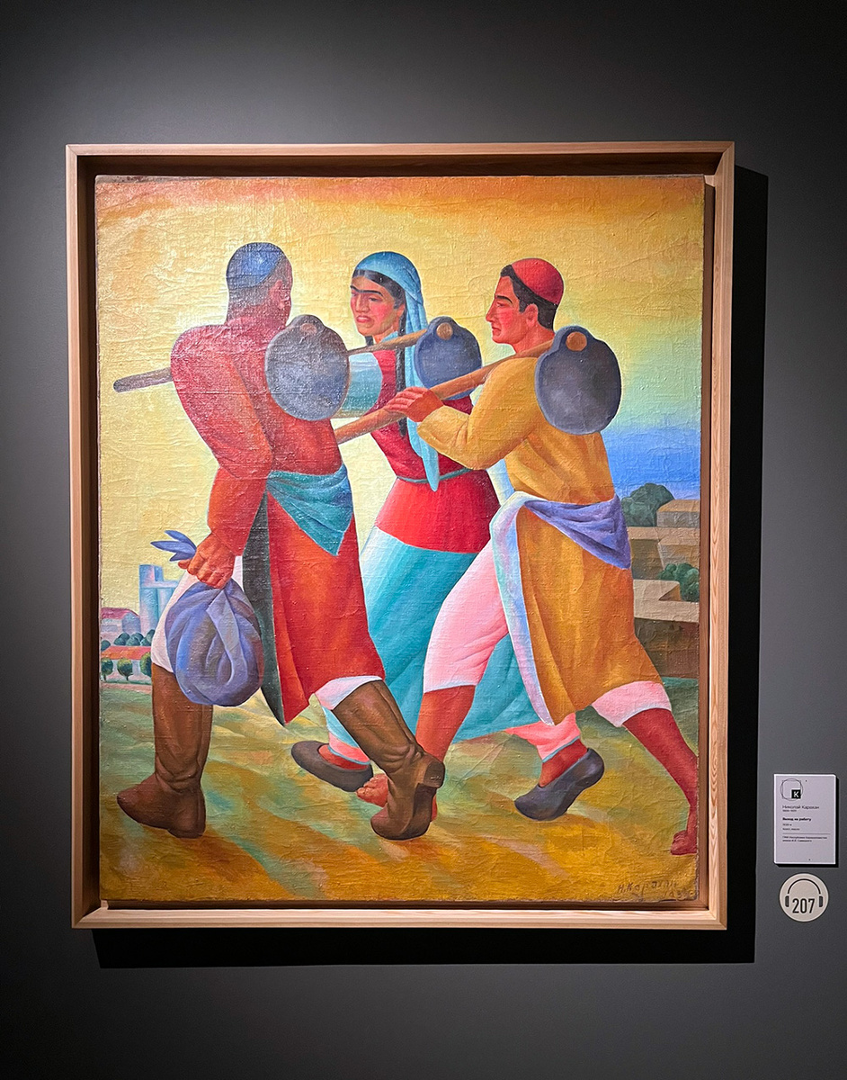 Николай Карахан. "Выход на работу", 1930-е. Из коллекции музея имени Игоря Савицкого (Каракалпакстан)
