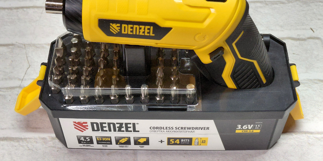 Обзор аккумуляторной отвертки DENZEL CSH-3.6