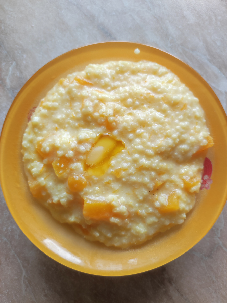 Каша пшённая с тыквой. Фото автора.