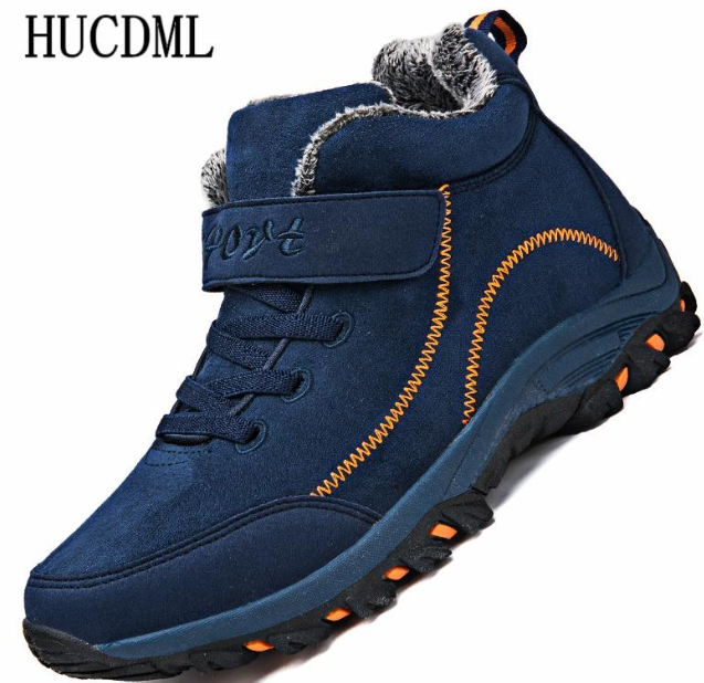 Непромокаемые зимние мужские ботинки из коровьей замши