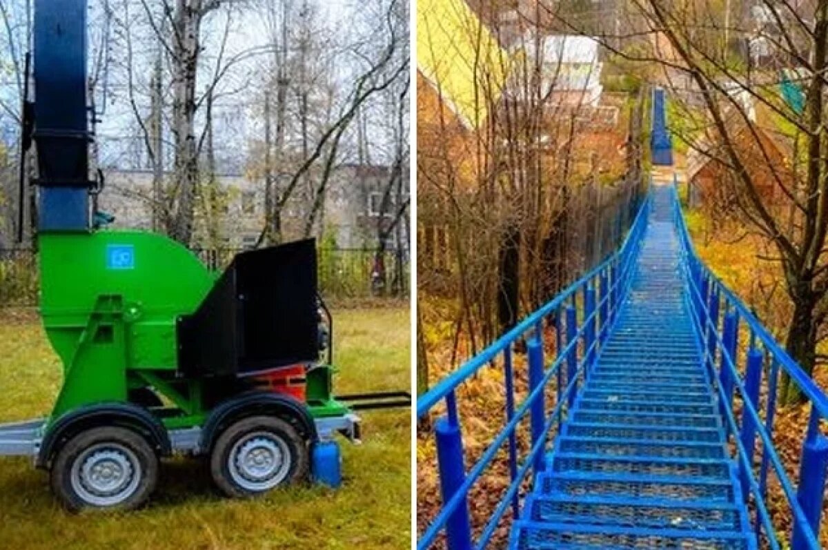    Для жителей Перми приобрели измельчитель для дерева и обновили лестницу