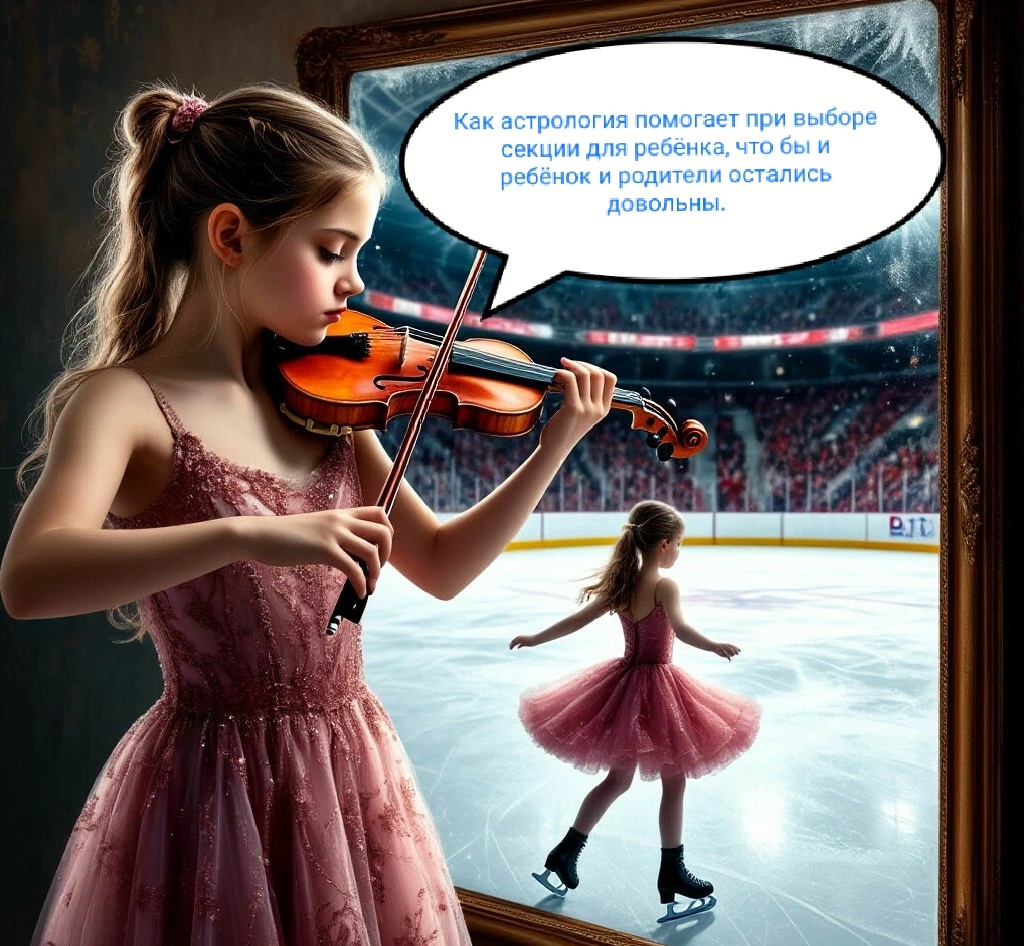 Мама хотела играть на скрипке. Дочь мечтает стать фигуристкой, но исполняет нереализованные мамины мечты.  