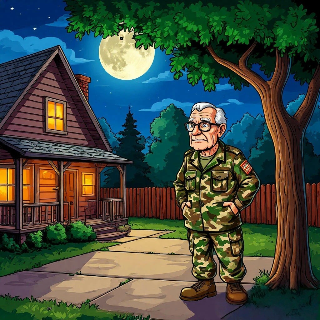 Дедушка в любимом камуфляже