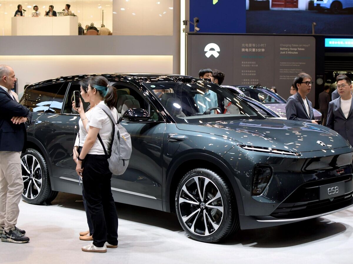    Автомобиль NIO Esb на 21-й Шанхайской международной выставке автомобильной промышленности© РИА Новости / Лидия Станченко