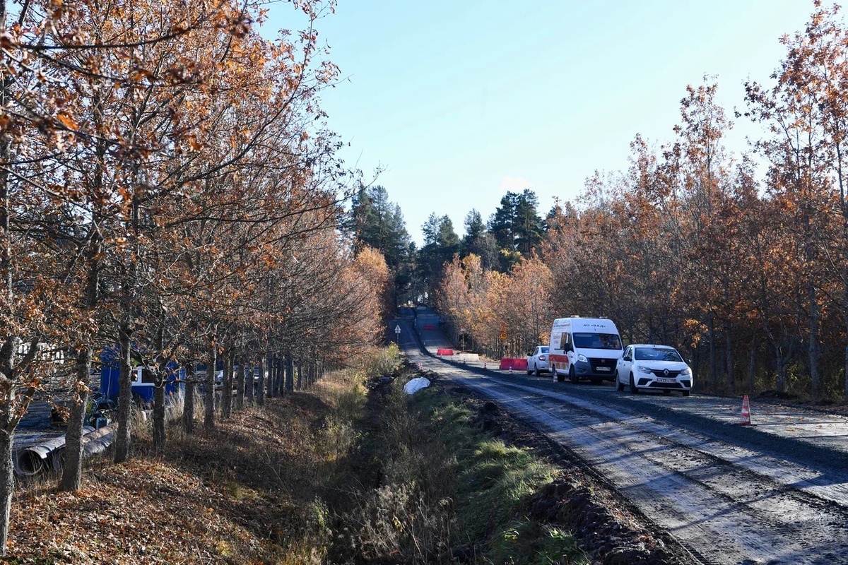    Ремонт улицы Холмистой в Сортавале. Фото: «Республика» / Оксана Кудряшова