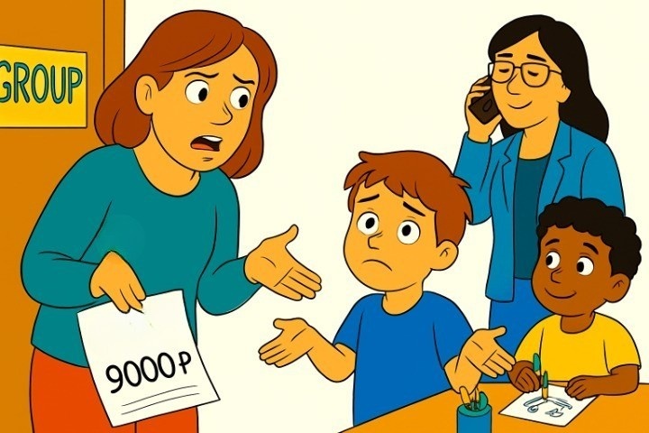 "Как по-английски 'привет'?" — "Не знаю, мам"... Заплатила 9000 за три месяца. Результат — ноль. Неудивительно: учительница раскраски давала, пока по телефону болтала