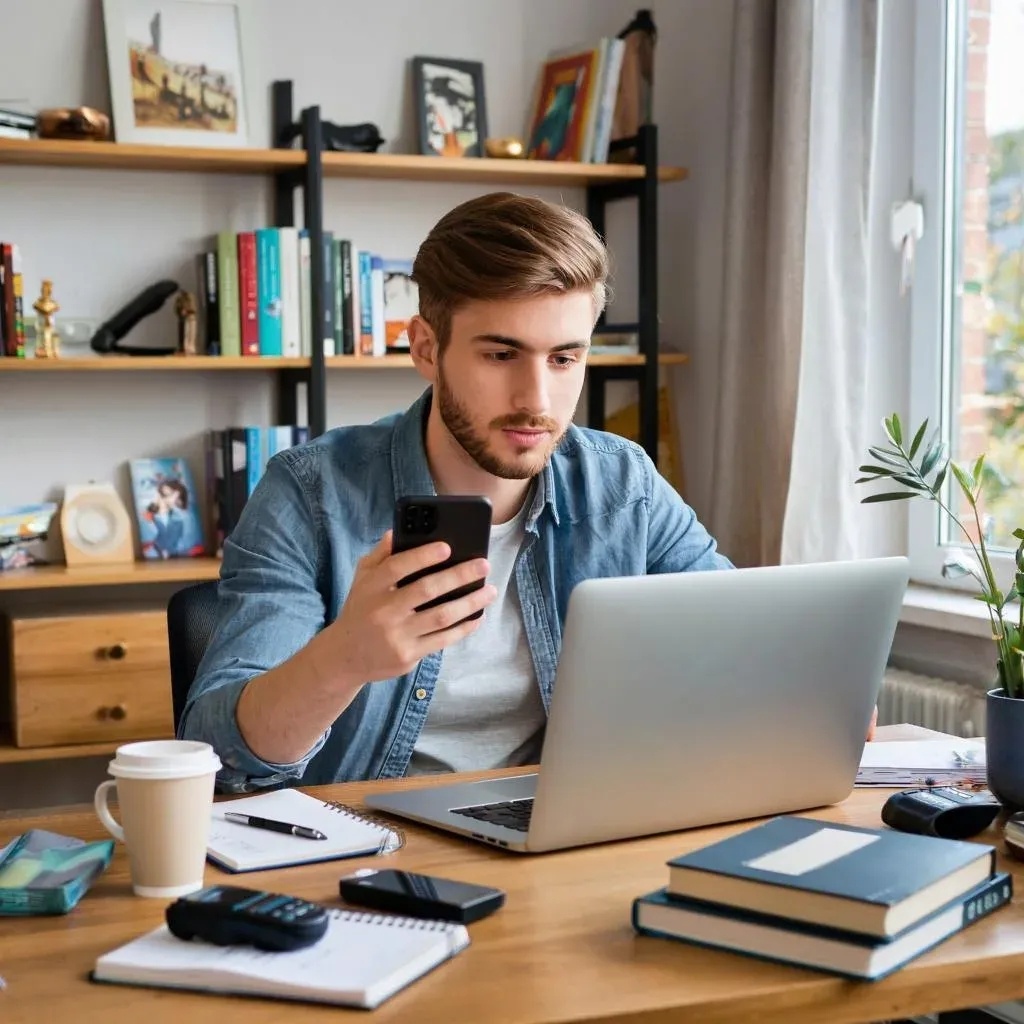 Автор пишет пост, используя записанные в смартфон тезисы